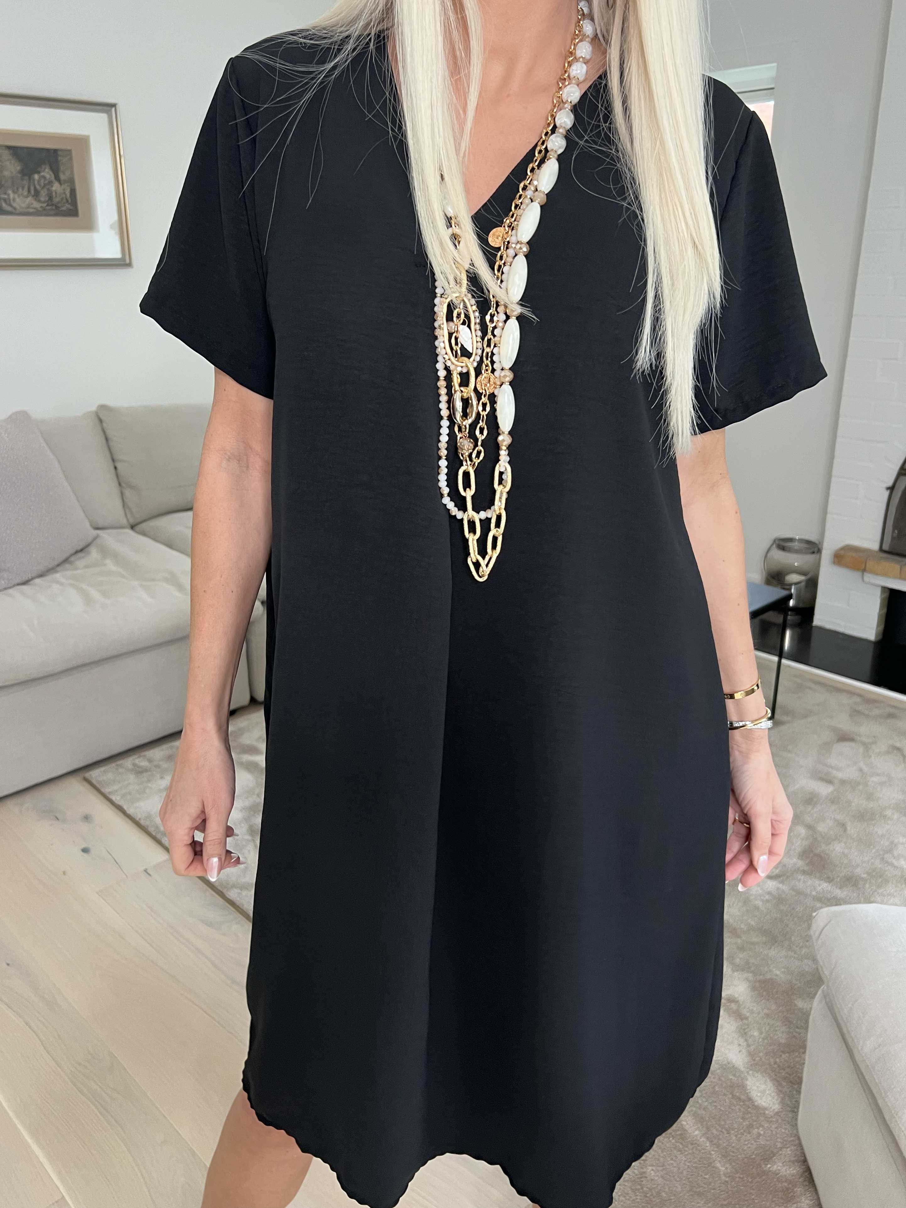 Eldina - Let ensfarvet tunikakjole